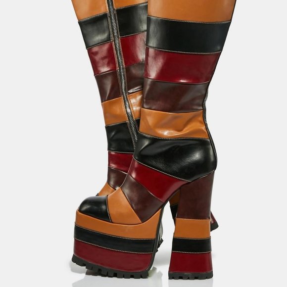 THE FUNKY SWAG Sole Knee High Boots ( BRAND NEW !!!!! ) - Picture 4 of 6